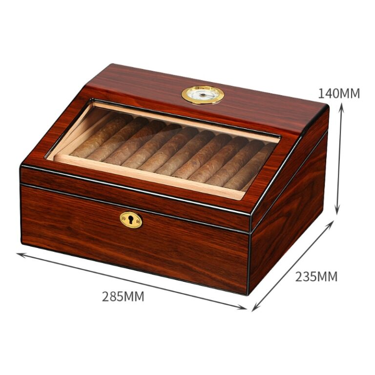 Boîte à cigares en bois massif de haute qualité, cave à cigares, puits de lumière portable, accessoires de voyage cubains, 93 bois 1