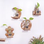 Support mural en bois pour plantes d'intérieur 3
